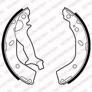 Комплект тормозных колодок DELPHI LS2027