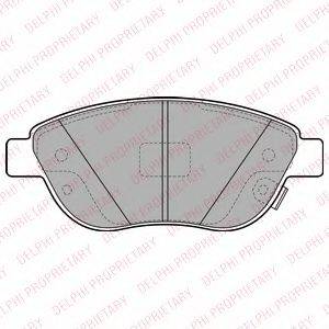 Комплект тормозных колодок, дисковый тормоз DELPHI LP2476