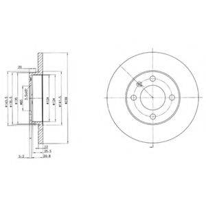 Тормозной диск DELPHI BG2116