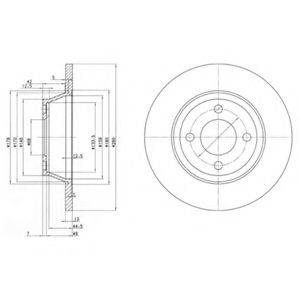 Тормозной диск DELPHI BG2783 Тормозной диск DELPHI BG2783
