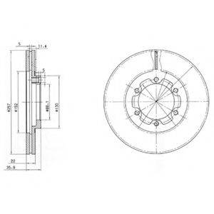 Тормозной диск DELPHI BG2524 Тормозной диск DELPHI BG2524