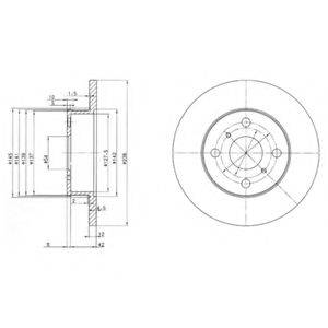 Тормозной диск DELPHI BG2597 Тормозной диск DELPHI BG2597