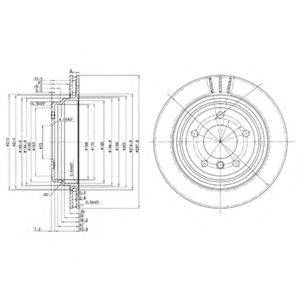 Тормозной диск DELPHI BG3042 Тормозной диск DELPHI BG3042