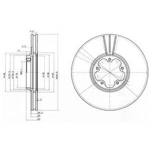 Тормозной диск DELPHI BG3504 Тормозной диск DELPHI BG3504