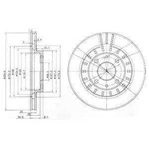 Тормозной диск DELPHI BG3806 Тормозной диск DELPHI BG3806