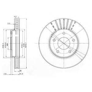 Тормозной диск DELPHI BG3816 Тормозной диск DELPHI BG3816