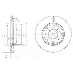 Тормозной диск DELPHI BG4016 Тормозной диск DELPHI BG4016