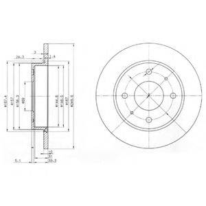 Тормозной диск DELPHI BG3971 Тормозной диск DELPHI BG3971