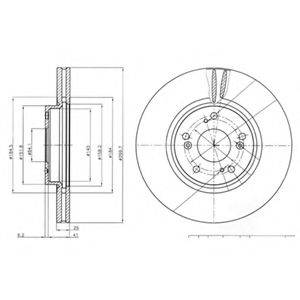 Тормозной диск DELPHI BG3978 Тормозной диск DELPHI BG3978