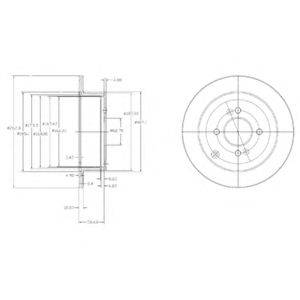 Тормозной диск DELPHI BG4097 Тормозной диск DELPHI BG4097