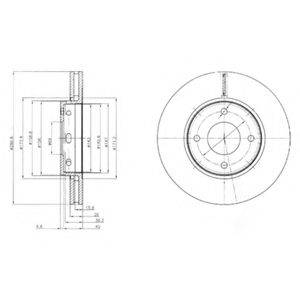 Тормозной диск DELPHI BG4127 Тормозной диск DELPHI BG4127