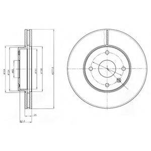 Тормозной диск DELPHI BG4193 Тормозной диск DELPHI BG4193