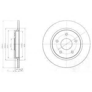 Тормозной диск DELPHI BG4247 Тормозной диск DELPHI BG4247