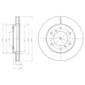 Тормозной диск DELPHI BG4257