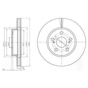Тормозной диск DELPHI BG4269 Тормозной диск DELPHI BG4269
