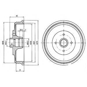 Тормозной барабан DELPHI BF430 Тормозной барабан DELPHI BF430