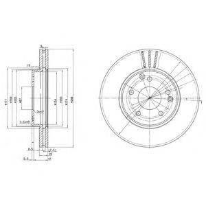 Тормозной диск DELPHI BG3240C Тормозной диск DELPHI BG3240C