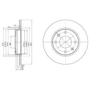 Тормозной диск DELPHI BG2213 Тормозной диск DELPHI BG2213