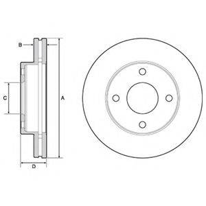 Тормозной диск DELPHI BG4651C Тормозной диск DELPHI BG4651C