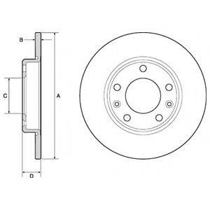 Тормозной диск DELPHI BG4670C Тормозной диск DELPHI BG4670C