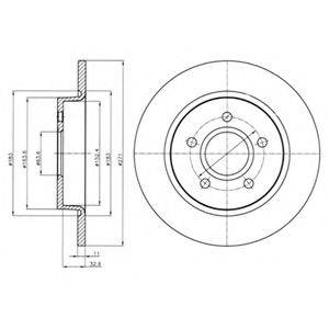 Тормозной диск DELPHI BG4386C Тормозной диск DELPHI BG4386C