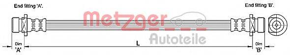 Тормозной шланг METZGER 4110183 Тормозной шланг METZGER 4110183