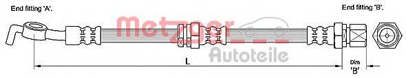 Тормозной шланг METZGER 4110193 Тормозной шланг METZGER 4110193