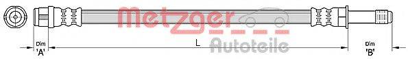 Тормозной шланг METZGER 4110434