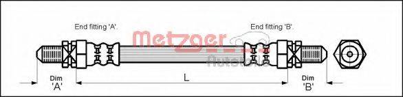 Тормозной шланг METZGER 4113254 Тормозной шланг METZGER 4113254