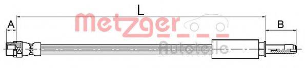 Тормозной шланг METZGER 4110145 Тормозной шланг METZGER 4110145