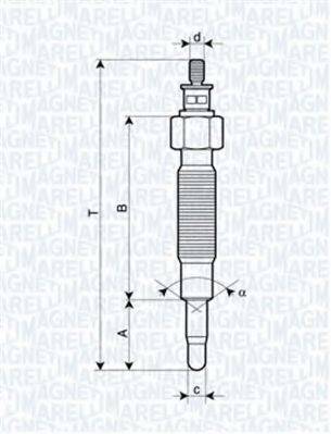 Свеча накаливания MAGNETI MARELLI 062900037304 Свеча накаливания MAGNETI MARELLI 062900037304
