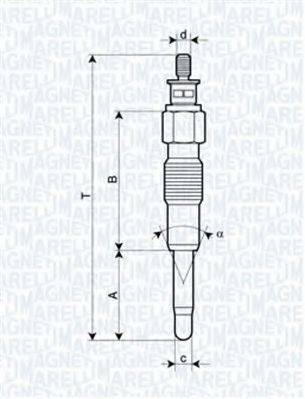 Свеча накаливания MAGNETI MARELLI 062900040304 Свеча накаливания MAGNETI MARELLI 062900040304