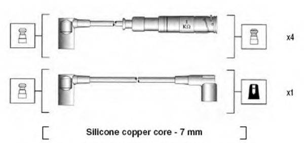 Комплект проводов зажигания MAGNETI MARELLI 941115020651 Комплект проводов зажигания MAGNETI MARELLI 941115020651