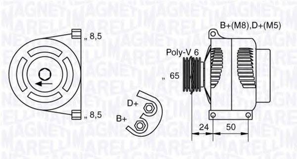 Генератор MAGNETI MARELLI 063377006010 Генератор MAGNETI MARELLI 063377006010